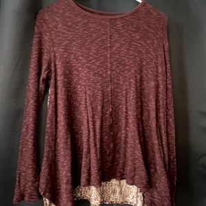 Long sleeve shirt with fun pattern back!